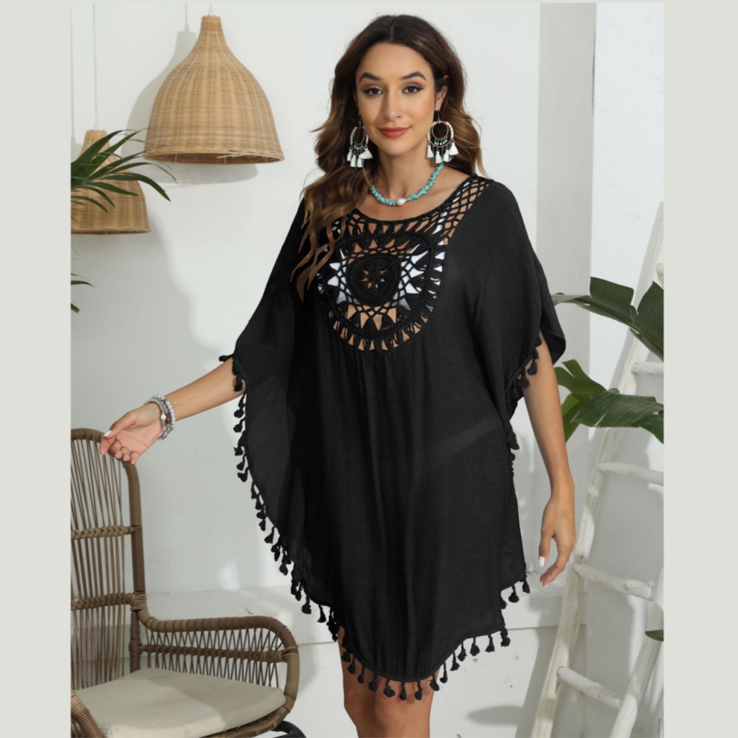 Womens Boho Beach Cover Up Casual Summer Swimsuit Kaftan